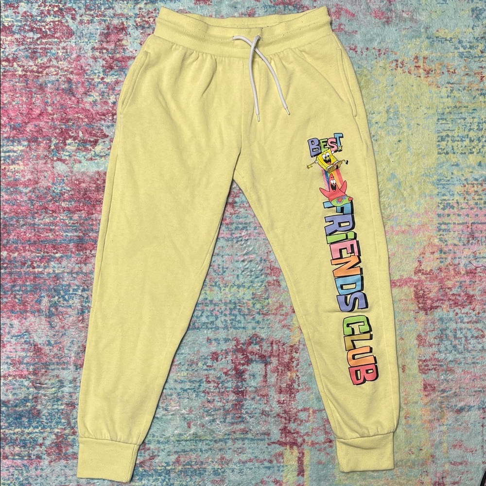 Best Friends Club Yellow Graphic Jogger Pants
